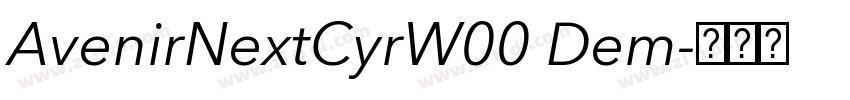 AvenirNextCyrW00 Dem字体转换